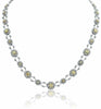 12.16CT WHITE & FANCY YELLOW DIAMOND 18K 2 TONE GOLD 3D FLOWER ETERNITY NECKLACE
