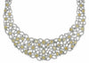 EXTRA LARGE 41.31T WHITE & FANCY YELLOW DIAMOND 18K 2 TONE GOLD FLOWER NECKLACE