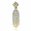 LARGE 11.58CT WHITE & FANCY YELLOW DIAMOND 18K 2TONE GOLD 3D CHANDELIER EARRINGS