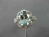 LARGE 4.05CT DIAMOND & AAA OVAL AQUAMARINE 14K WHITE GOLD FLOWER ENGAGEMENT RING