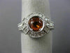 LARGE .92CT DIAMOND & AAA YELLOW SAPPHIRE 14KT WHITE GOLD BEZEL ENGAGEMENT RING