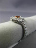 LARGE .92CT DIAMOND & AAA YELLOW SAPPHIRE 14KT WHITE GOLD BEZEL ENGAGEMENT RING