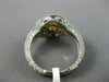 LARGE .92CT DIAMOND & AAA YELLOW SAPPHIRE 14KT WHITE GOLD BEZEL ENGAGEMENT RING