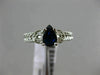 .86CT DIAMOND & AAA PEAR SHAPE SAPPHIRE 14KT WHITE GOLD 3D FILIGREE ENGAGEMENT
