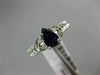 .86CT DIAMOND & AAA PEAR SHAPE SAPPHIRE 14KT WHITE GOLD 3D FILIGREE ENGAGEMENT