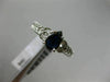 .86CT DIAMOND & AAA PEAR SHAPE SAPPHIRE 14KT WHITE GOLD 3D FILIGREE ENGAGEMENT