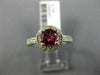 WIDE 1.2CT DIAMOND & AAA PINK TOURMALINE 14K WHITE GOLD FILIGREE ENGAGEMENT RING