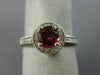 WIDE 1.2CT DIAMOND & AAA PINK TOURMALINE 14K WHITE GOLD FILIGREE ENGAGEMENT RING