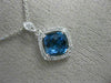 ESTATE 1.92CT DIAMOND & AAA BLUE TOPAZ 14K WHITE GOLD 3D FILIGREE ETOILE PENDANT