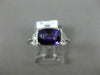 1.62CT DIAMOND & AAA AMETHYST 14KT WHITE GOLD THREE STONE FILIGREE PROMISE RING