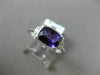1.62CT DIAMOND & AAA AMETHYST 14KT WHITE GOLD THREE STONE FILIGREE PROMISE RING