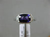 1.62CT DIAMOND & AAA AMETHYST 14KT WHITE GOLD THREE STONE FILIGREE PROMISE RING