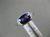 1.62CT DIAMOND & AAA AMETHYST 14KT WHITE GOLD THREE STONE FILIGREE PROMISE RING