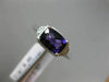 1.62CT DIAMOND & AAA AMETHYST 14KT WHITE GOLD THREE STONE FILIGREE PROMISE RING