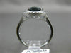 LARGE 2.89CT ROUND DIAMOND & AAA OVAL 14K WHITE GOLD DOUBLE HALO ENGAGEMENT RING