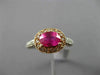 WIDE 1.50CT DIAMOND & AAA PINK SAPPHIRE 14K WHITE & ROSE GOLD 3D ENGAGEMENT RING