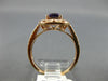 WIDE 1.49CT DIAMOND & AAA AMETHYST 14KT ROSE GOLD OPEN FILIGREE ENGAGEMENT RING