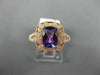 WIDE 1.49CT DIAMOND & AAA AMETHYST 14KT ROSE GOLD OPEN FILIGREE ENGAGEMENT RING