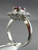 LARGE 1.89CT DIAMOND & AAA OVAL PINK TOURMALINE 14KT WHITE GOLD ENGAGEMENT RING