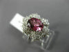 LARGE 1.89CT DIAMOND & AAA OVAL PINK TOURMALINE 14KT WHITE GOLD ENGAGEMENT RING