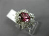 LARGE 1.89CT DIAMOND & AAA OVAL PINK TOURMALINE 14KT WHITE GOLD ENGAGEMENT RING
