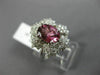 LARGE 1.89CT DIAMOND & AAA OVAL PINK TOURMALINE 14KT WHITE GOLD ENGAGEMENT RING