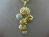 LARGE .44CT DIAMOND 14K YELLOW GOLD HAMMERED LOOK ELONGATED MULTI CHAIN NECKLACE