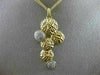 LARGE .44CT DIAMOND 14K YELLOW GOLD HAMMERED LOOK ELONGATED MULTI CHAIN NECKLACE