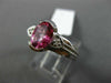 1.27CT DIAMOND & AAA PINK TOPAZ 14KT WHITE GOLD 3D SEMI FILIGREE ENGAGEMENT RING