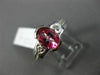 1.27CT DIAMOND & AAA PINK TOPAZ 14KT WHITE GOLD 3D SEMI FILIGREE ENGAGEMENT RING