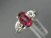 1.27CT DIAMOND & AAA PINK TOPAZ 14KT WHITE GOLD 3D SEMI FILIGREE ENGAGEMENT RING