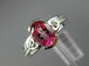 1.27CT DIAMOND & AAA PINK TOPAZ 14KT WHITE GOLD 3D SEMI FILIGREE ENGAGEMENT RING