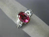 1.27CT DIAMOND & AAA PINK TOPAZ 14KT WHITE GOLD 3D SEMI FILIGREE ENGAGEMENT RING