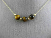 ESTATE AAA TIGER EYE 14K YELLOW GOLD CLASSIC FLEXIBLE BEADED FUN NECKLACE #26207