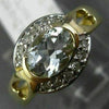 .92CT DIAMOND & AAA OVAL AQUAMARINE 14KT YELLOW GOLD SEMI BEZEL ENGAGEMENT RING