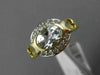 .92CT DIAMOND & AAA OVAL AQUAMARINE 14KT YELLOW GOLD SEMI BEZEL ENGAGEMENT RING