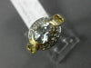 .92CT DIAMOND & AAA OVAL AQUAMARINE 14KT YELLOW GOLD SEMI BEZEL ENGAGEMENT RING