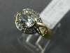 .92CT DIAMOND & AAA OVAL AQUAMARINE 14KT YELLOW GOLD SEMI BEZEL ENGAGEMENT RING