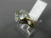 .92CT DIAMOND & AAA OVAL AQUAMARINE 14KT YELLOW GOLD SEMI BEZEL ENGAGEMENT RING