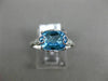 2.16CT DIAMOND & AAA BLUE TOPAZ 14KT WHITE GOLD DOUBLE HEART FILIGREE LOVE RING