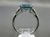 2.16CT DIAMOND & AAA BLUE TOPAZ 14KT WHITE GOLD DOUBLE HEART FILIGREE LOVE RING