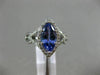 LARGE 1.70CT DIAMOND & AAA TANZANITE 14KT WHITE GOLD 3D INFINITY ENGAGEMENT RING