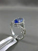 LARGE 1.70CT DIAMOND & AAA TANZANITE 14KT WHITE GOLD 3D INFINITY ENGAGEMENT RING