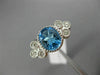 2.20CT DIAMOND & AAA OVAL BLUE TOPAZ 14KT WHITE GOLD 3D FILIGREE ENGAGEMENT RING