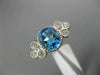 2.20CT DIAMOND & AAA OVAL BLUE TOPAZ 14KT WHITE GOLD 3D FILIGREE ENGAGEMENT RING