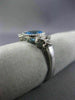 2.20CT DIAMOND & AAA OVAL BLUE TOPAZ 14KT WHITE GOLD 3D FILIGREE ENGAGEMENT RING
