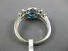 2.20CT DIAMOND & AAA OVAL BLUE TOPAZ 14KT WHITE GOLD 3D FILIGREE ENGAGEMENT RING