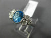 2.20CT DIAMOND & AAA OVAL BLUE TOPAZ 14KT WHITE GOLD 3D FILIGREE ENGAGEMENT RING