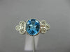 2.20CT DIAMOND & AAA OVAL BLUE TOPAZ 14KT WHITE GOLD 3D FILIGREE ENGAGEMENT RING