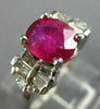 ESTATE 1.87CT DIAMOND & AAA RUBY 14KT WHITE GOLD ENGAGEMENT RING #26447